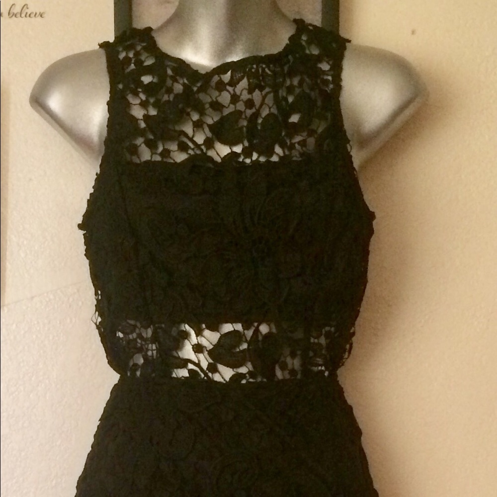 Self-portrait 3D Lace Sexy Little Black Dress